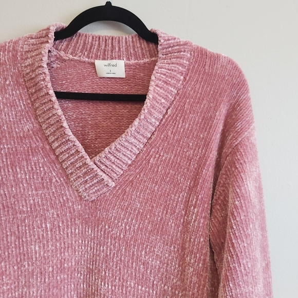 Aritzia Wilfred Chenille Violetta Sweater S - Picture 4 of 13